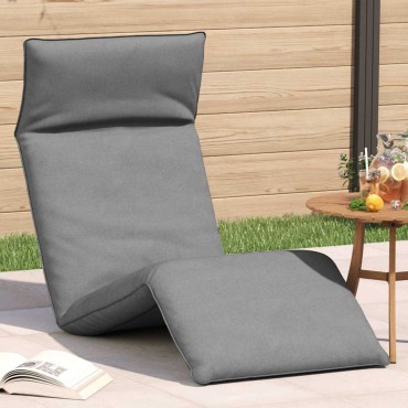 vidaXL Ξαπλώστρα Πτυσσόμενη Γκρι 175x54x8,5cm από Ύφασμα Oxford 1 τεμ.