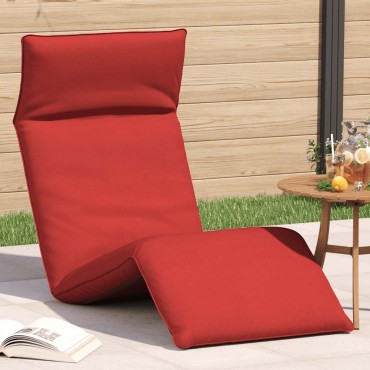 vidaXL Ξαπλώστρα Πτυσσόμενη Κόκκινη 175x54x8,5cm από Ύφασμα Oxford 1 τεμ.