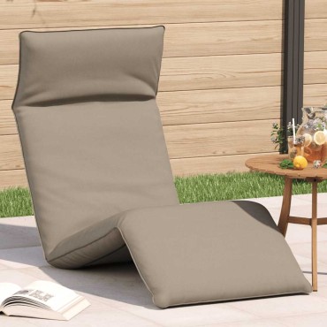 vidaXL Ξαπλώστρα Πτυσσόμενη Μπεζ 175x54x8,5cm Ύφασμα Oxford 1 τεμ.