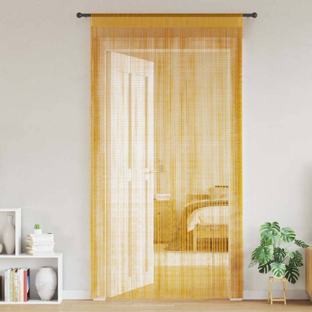 vidaXL Κουρτίνες με Κορδόνι 2 τεμ. Χρυσές 100x250cm