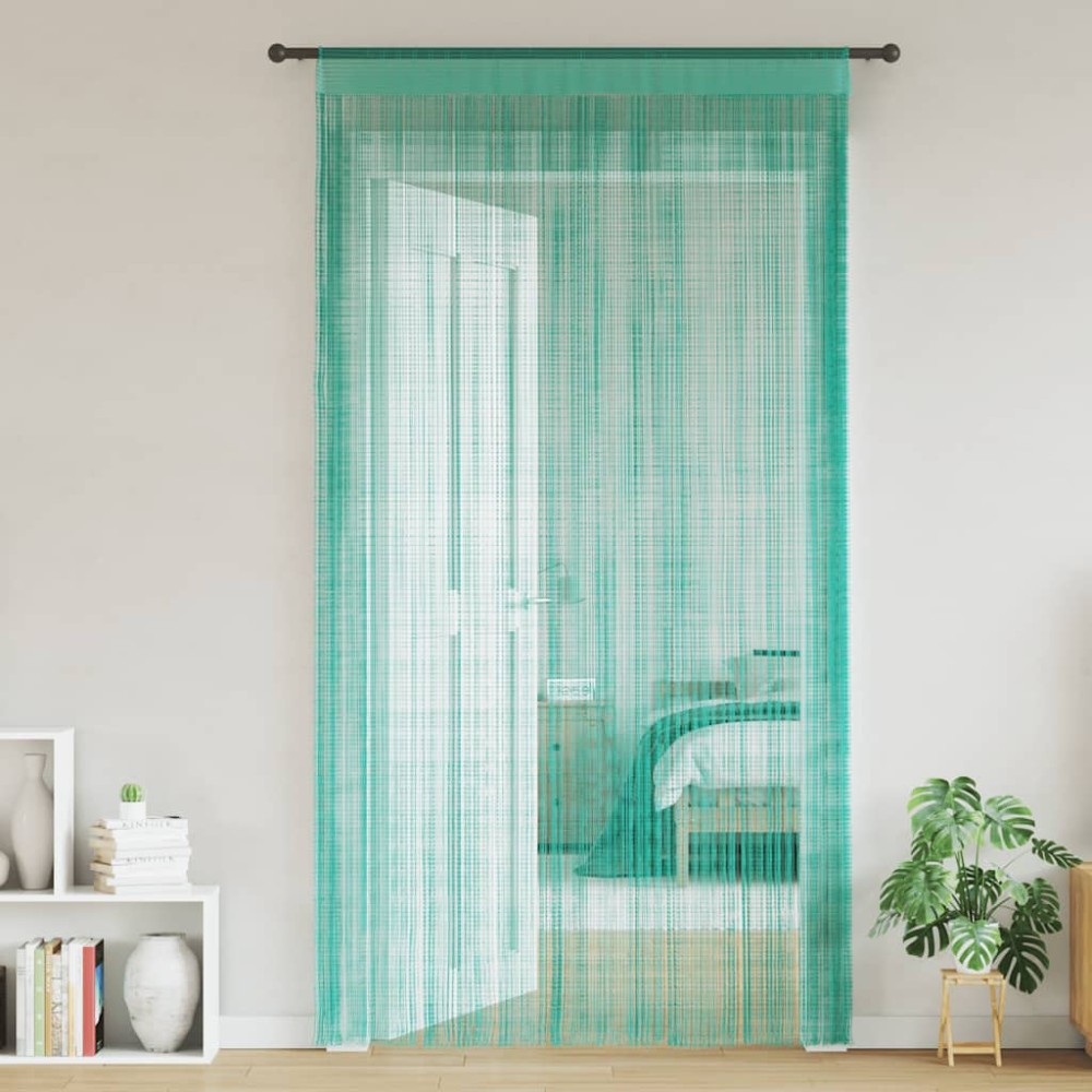 vidaXL Κουρτίνες με Κορδόνι 2 τεμ. Τυρκουάζ 100x250cm