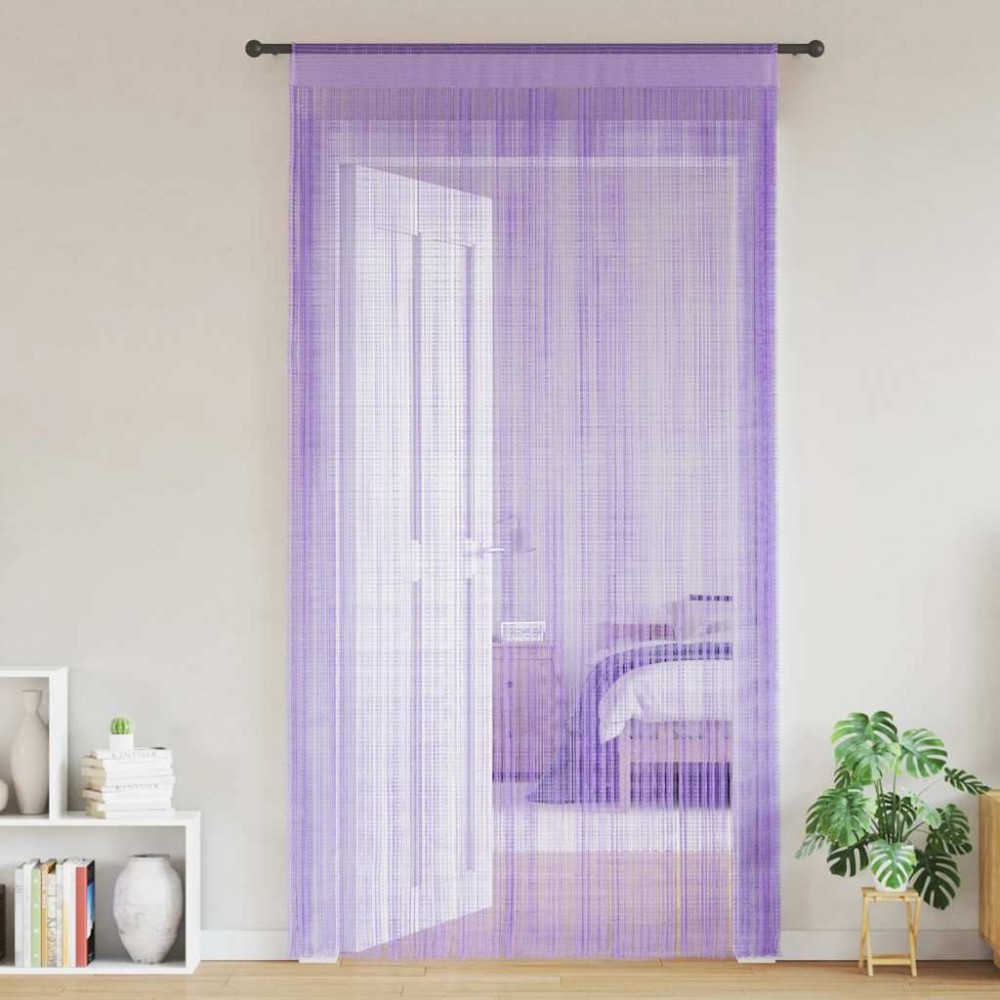 vidaXL Κουρτίνες με Κορδόνι 2 τεμ. Μωβ 100x250cm