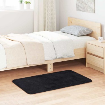 vidaXL Χαλί Shaggy με Ψηλό Πέλος «NAVARRA» Μαύρο 60x100cm Πολυεστέρας