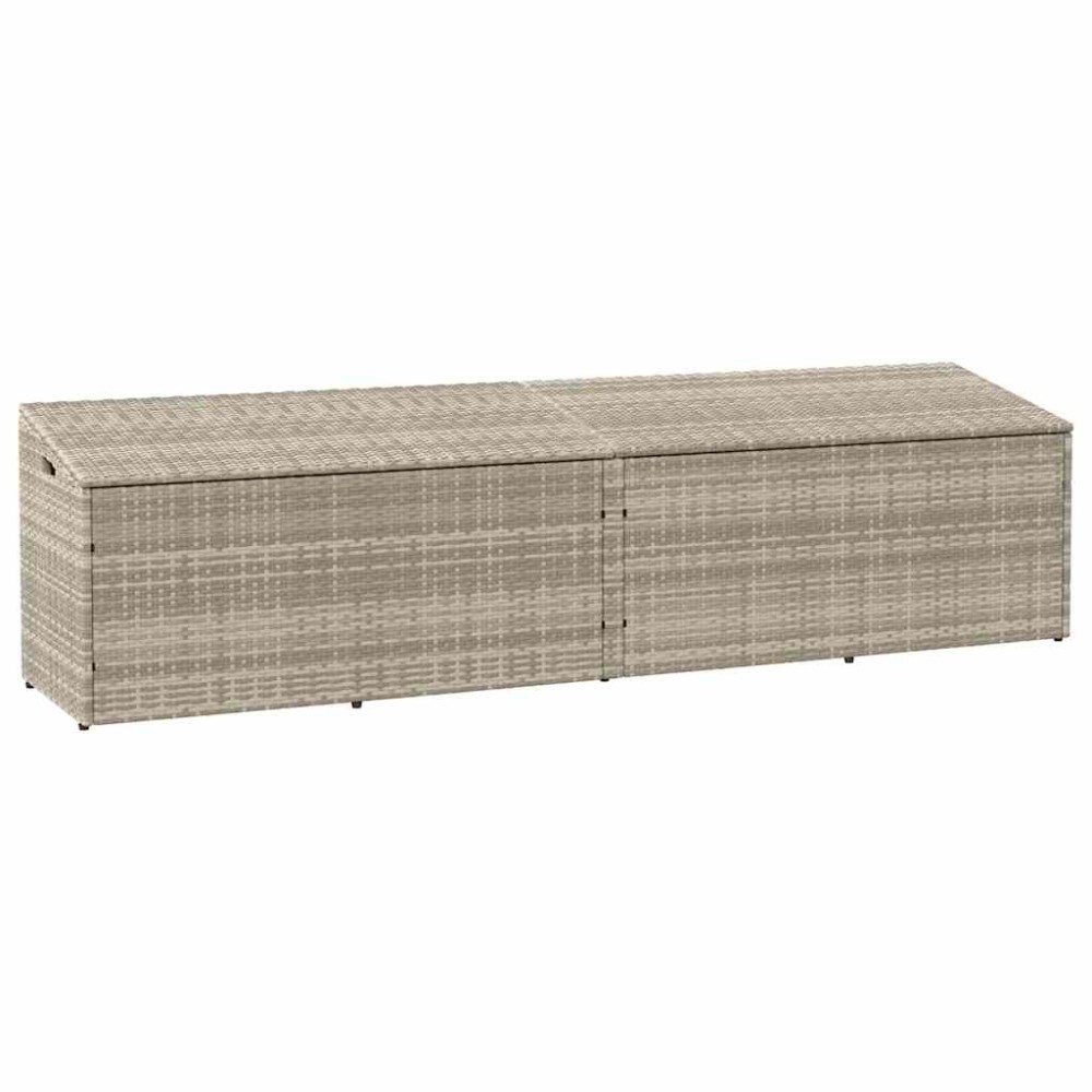 vidaXL Κουτί Αποθήκευσης Κήπου Ανοιχτό Γκρι 220x50x58cm από Συνθετικό Ρατάν 1 τεμ. vidaXL Κουτί Αποθήκευσης Κήπου Ανοιχτό Γκρι 220x50x58cm από Συνθετικό Ρατάν 1 τεμ.