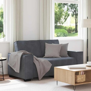 vidaXL Διθέσιος Καναπές Σκούρο Γκρι 160x78x84cm Βελούδο