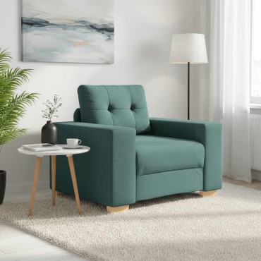 vidaXL Πολυθρόνα-Καναπέ Σκούρο Πράσινο 100x78x80cm Ύφασμα 1 τεμ. Γωνιακός