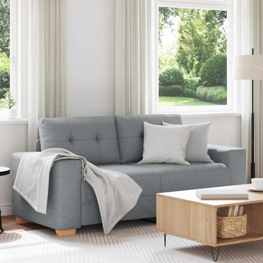 vidaXL Καναπές-Διθέσιος Ανοιχτό Γκρι 180x77x82cm Ύφασμα