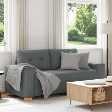 vidaXL Καναπές-Διθέσιος Σκούρο Γκρι 180x77x82cm Ύφασμα