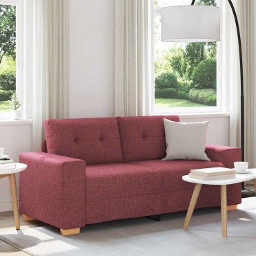 vidaXL Καναπές Διθέσιος Κόκκινος 180x77x82cm Ύφασμα 1 τεμ.