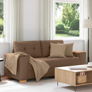 vidaXL Καναπές Διθέσιος Καφέ 180x77x82cm Ύφασμα 1 τεμ.