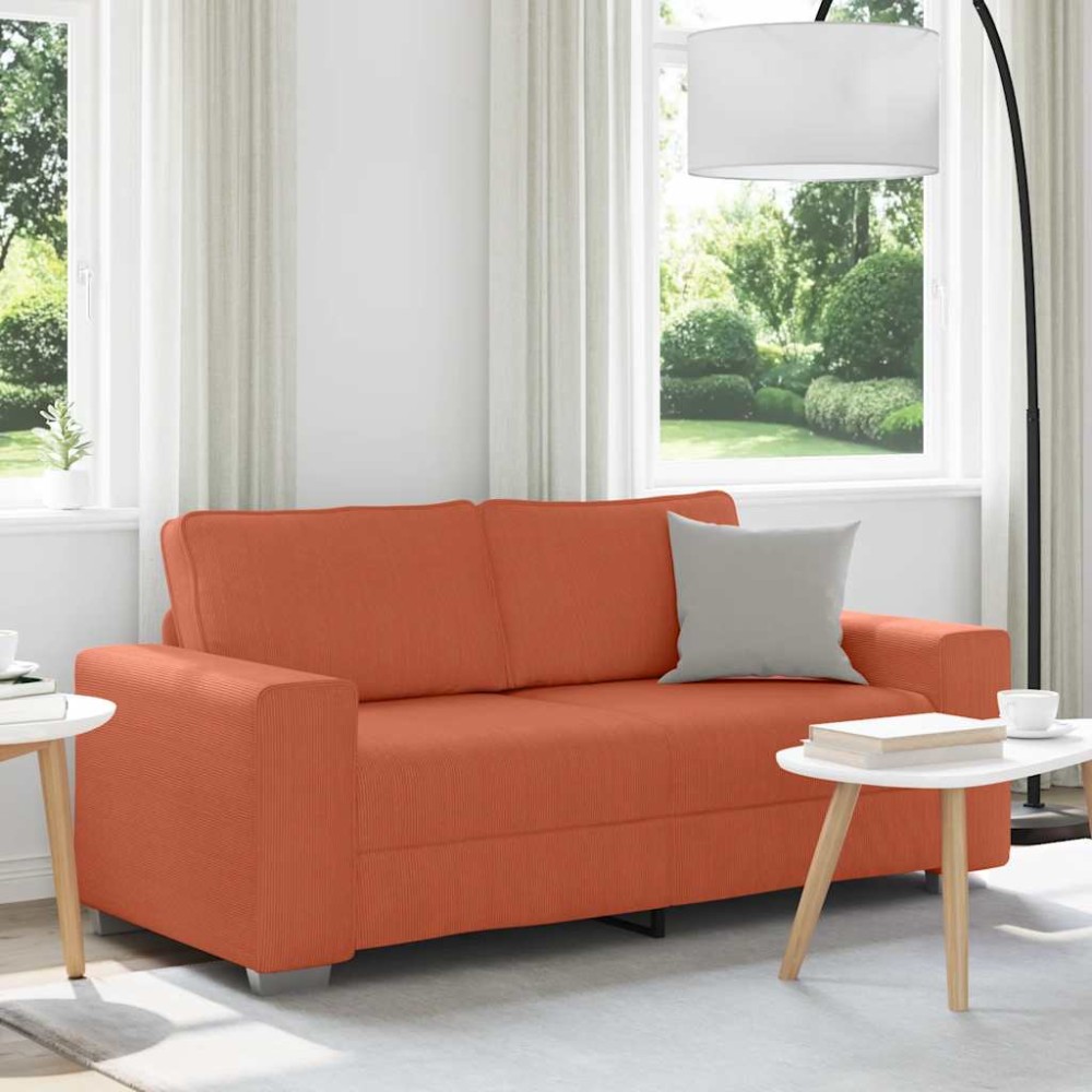 vidaXL Καναπές Διθέσιος Κόκκινος Πορτοκαλί 180x77x82cm από Ύφασμα Κοτλέ 1 τεμ. vidaXL Καναπές Διθέσιος Κόκκινος Πορτοκαλί 180x77x82cm από Ύφασμα Κοτλέ 1 τεμ.