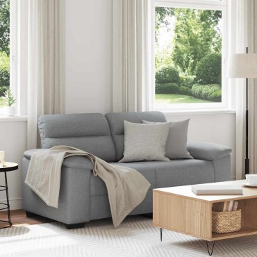 vidaXL Διθέσιος Καναπές Ανοιχτό Γκρι 160x81x84cm Ύφασμα