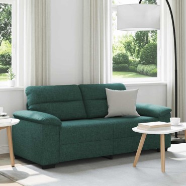 vidaXL Διθέσιος Καναπές Σκούρο Πράσινο 180x81x84cm Ύφασμα