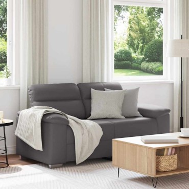 vidaXL Διθέσιος Καναπές Γκρι 160x81x84cm από Συνθετικό Δέρμα