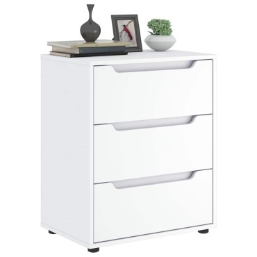 vidaXL Μπουφές VISNES Λευκό 60x40x73cm από Τεχνητό Ξύλο 1 τεμ.