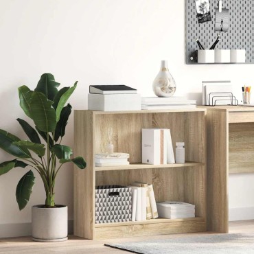 vidaXL Βιβλιοθήκη Sonoma Δρυς 80x24x75cm από Τεχνητό Ξύλο 1 τεμ.