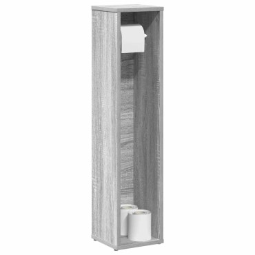 vidaXL Ντουλάπι Μπάνιου με Ρολό Στήριγμα Γκρι Sonoma 20,5x20x90cm