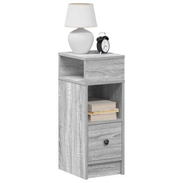 vidaXL Κομοδίνο με Συρτάρι Γκρι Sonoma 25x31x66cm 1 τεμ.