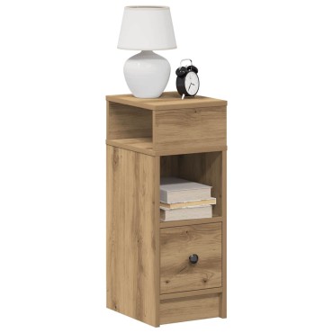 vidaXL Κομοδίνα 2 τεμ. με Συρτάρι Artisan Oak 25x31x66cm