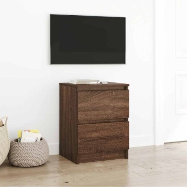 vidaXL Έπιπλο Τηλεόρασης Καφέ Δρυς 40x35x54cm από Τεχνητό Ξύλο