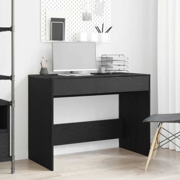vidaXL Γραφείο Μαύρη Δρυς 101x50x76,5cm από Τεχνητό Ξύλο 1 τεμ.