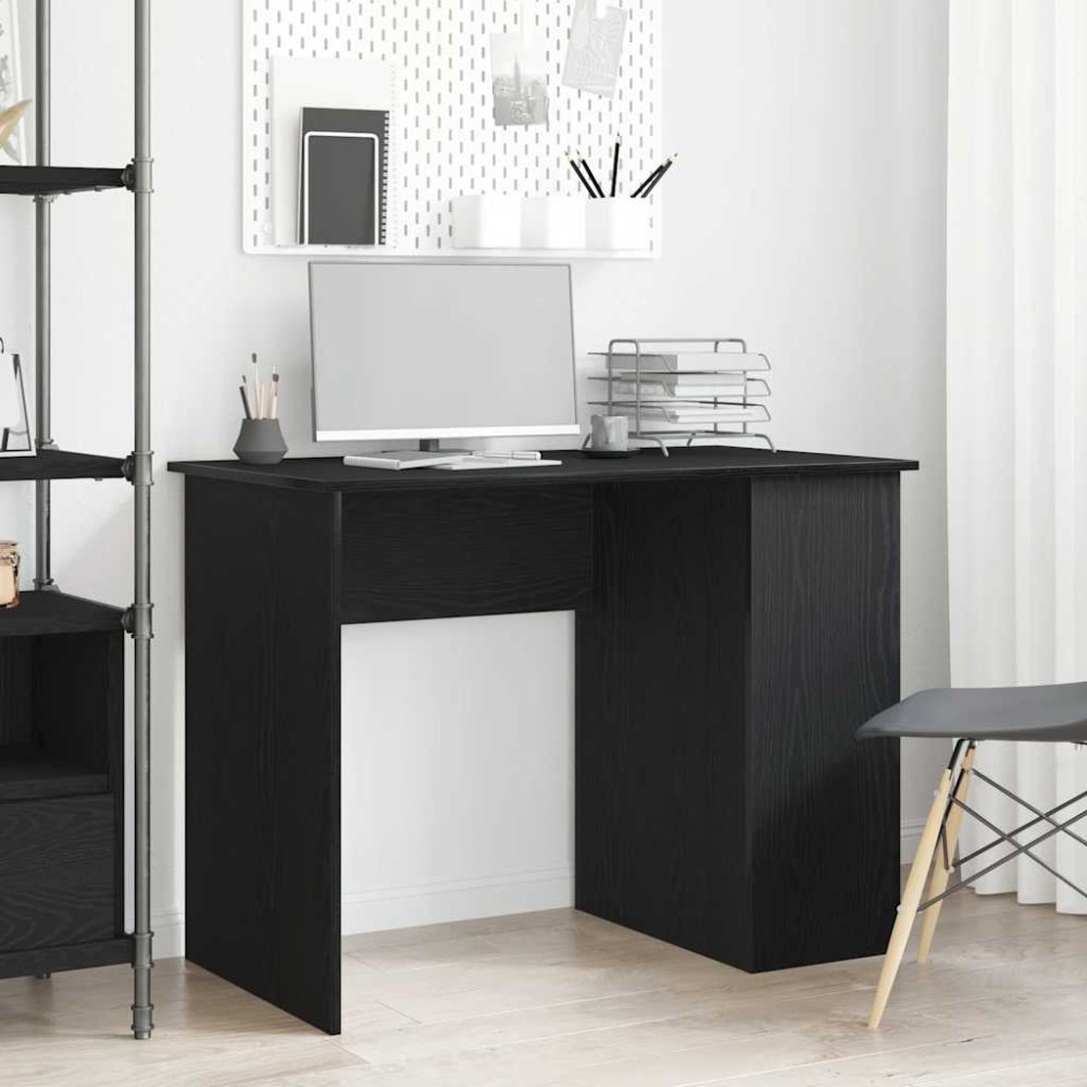 vidaXL Γραφείο Μαύρη Δρυς 100x55x75cm από Τεχνητό Ξύλο 1 τεμ.