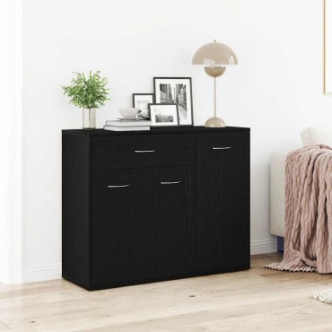 vidaXL Μπουφές από Μαύρη Δρυς 88x30x70cm από Τεχνητό Ξύλο 1 τεμ.