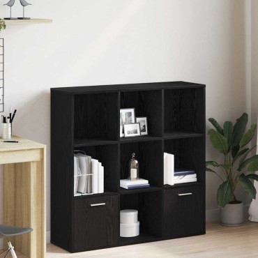 vidaXL Βιβλιοθήκη Μαύρη Δρυς 98x29x97,5cm από Τεχνητό Ξύλο 1 τεμ.