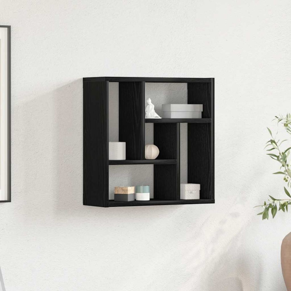 vidaXL Ράφι Τοίχου Μαύρη Δρυς 45x16x45cm από Τεχνητό Ξύλο 1 τεμ.