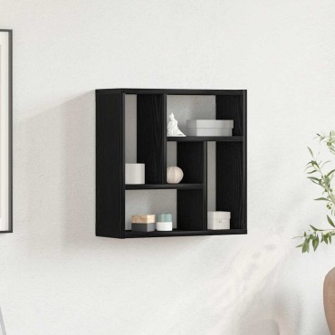 vidaXL Ράφι Τοίχου Μαύρη Δρυς 45x16x45cm από Τεχνητό Ξύλο 1 τεμ.