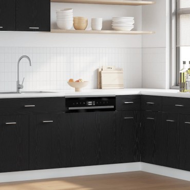 vidaXL Πλαίσιο Πλυντηρίου Πιάτων Lyon Μαύρο Δρυς 60x1,5x67cm από Τεχνητό Ξύλο