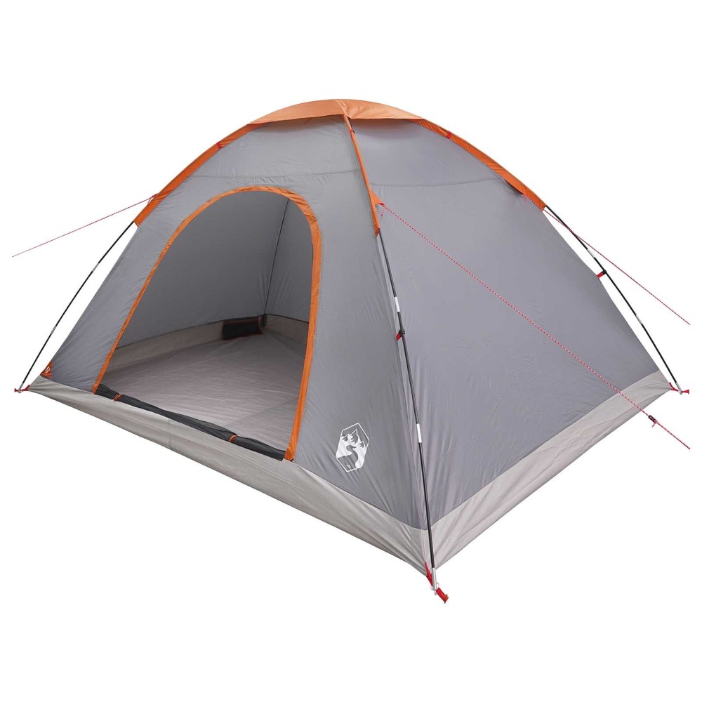 vidaXL Σκηνή Camping 6 ατόμων Γκρι και Πορτοκαλί