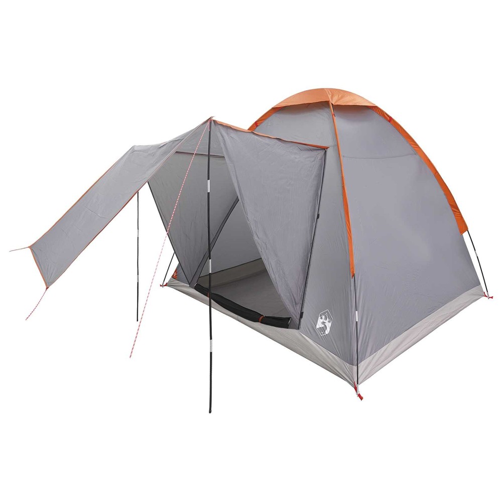 vidaXL Σκηνή Camping 2 ατόμων Γκρι και Πορτοκαλί