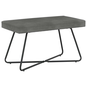 vidaXL παγκάκι Σκούρο Γκρι 80x40x45cm Βελούδο