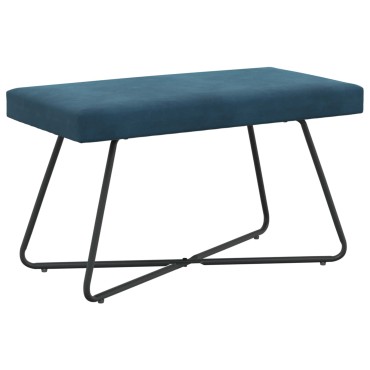 vidaXL παγκάκι Μπλε 80x40x45cm Βελούδο