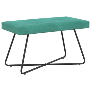 vidaXL παγκάκι Τιρκουάζ 80x40x45cm Βελούδο