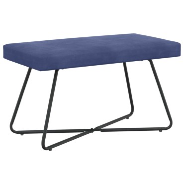 vidaXL παγκάκι Μπλε Αστυνομίας 80x40x45cm Βελούδο