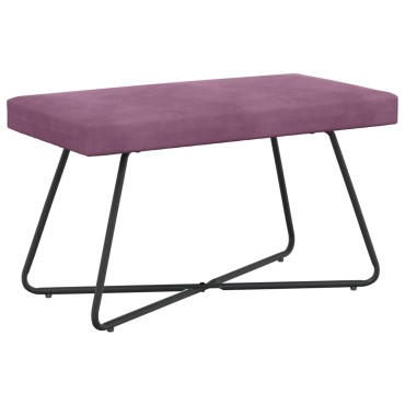 vidaXL παγκάκι Μοβ 80x40x45cm Βελούδο