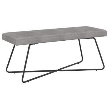 vidaXL παγκάκι Ανοιχτό γκρι 110x40x45cm Βελούδο