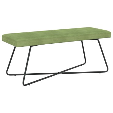 vidaXL παγκάκι Ανοιχτό Πράσινο 110x40x45cm Βελούδο
