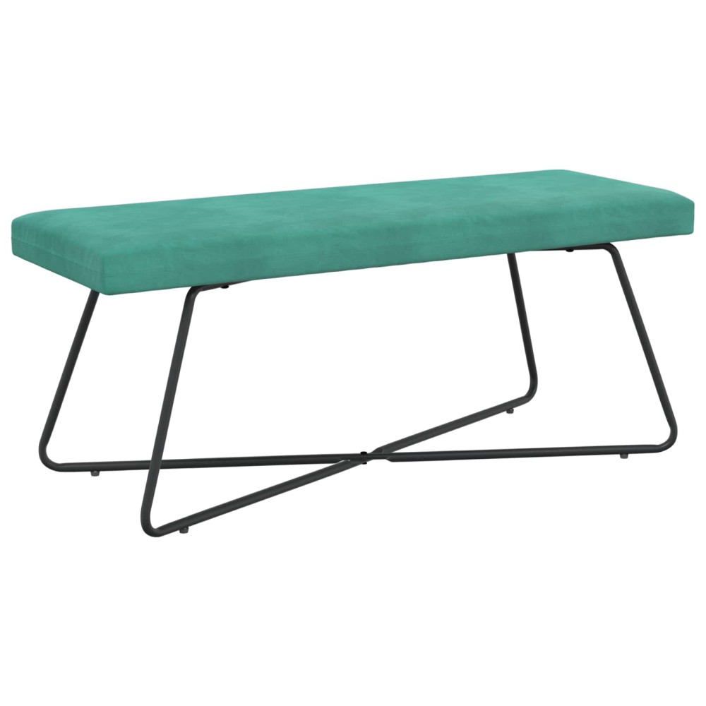 vidaXL παγκάκι Τιρκουάζ 110x40x45cm Βελούδο