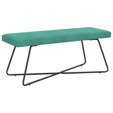 vidaXL παγκάκι Τιρκουάζ 110x40x45cm Βελούδο