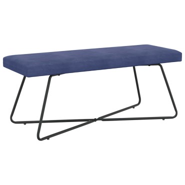 vidaXL παγκάκι Μπλε Αστυνομίας 110x40x45cm Βελούδο