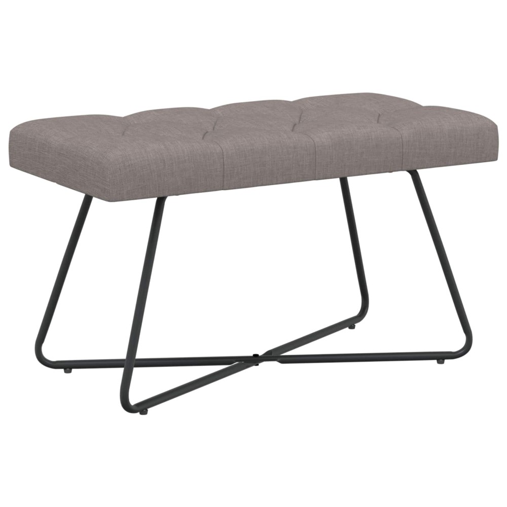 vidaXL Πάγκος με κουμπωτές επιφάνειες Taupe 80x40x46cm Ύφασμα 1 τεμ.