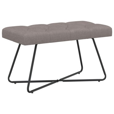 vidaXL Πάγκος με κουμπωτές επιφάνειες Taupe 80x40x46cm Ύφασμα 1 τεμ.