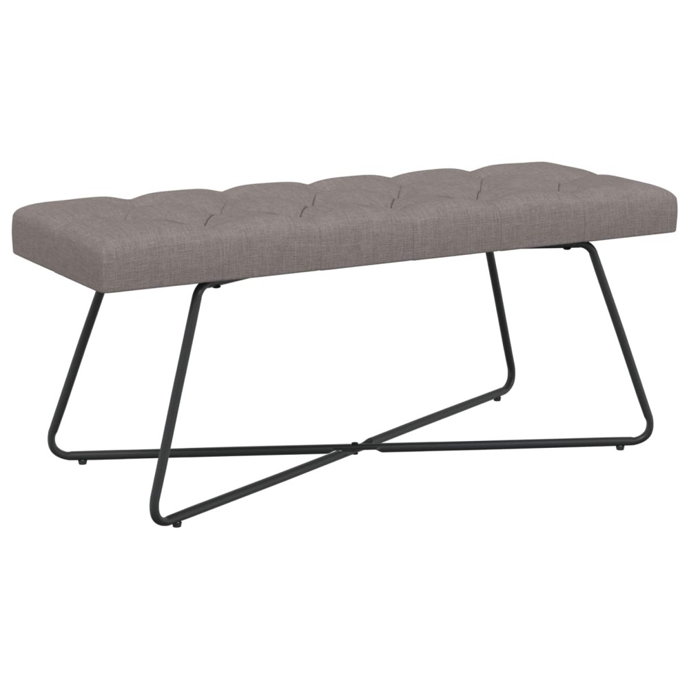 vidaXL Πάγκος με κουμπωτές επιφάνειες Taupe 110x40x46cm Ύφασμα 1 τεμ.