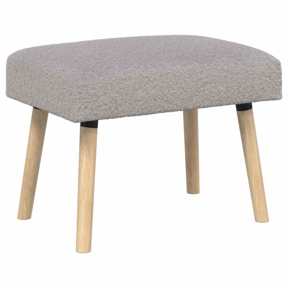 vidaXL παγκάκι Μονόχρωμο Ανοιχτό γκρι 60x40x45cm Μπουκλέ