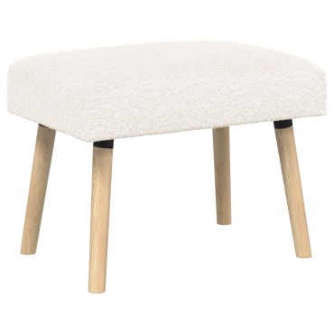 vidaXL παγκάκι Μονόχρωμο Κρεμ 60x40x45cm Μπουκλέ