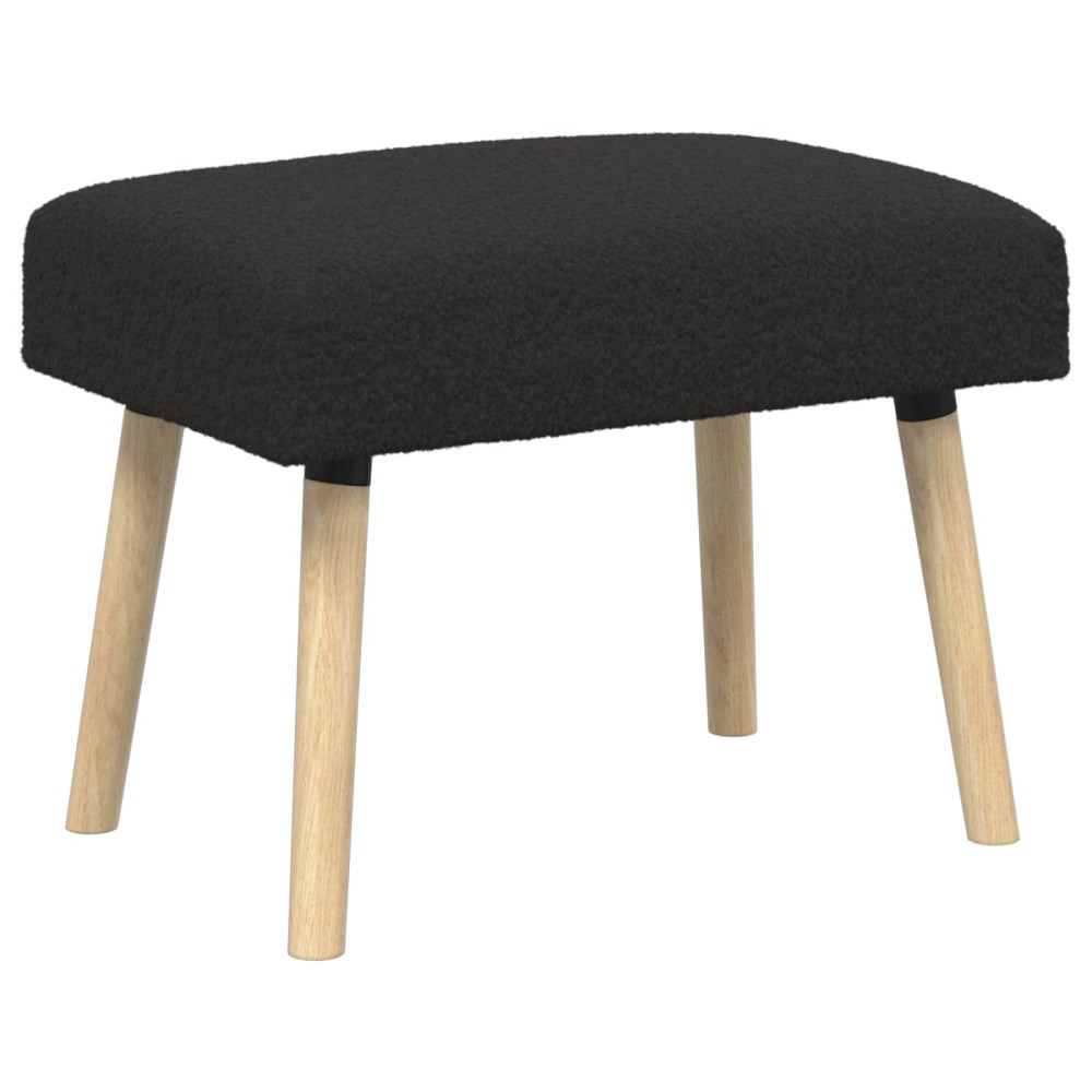 vidaXL παγκάκι Μονόχρωμο Μαύρο 60x40x45cm Μπουκλέ