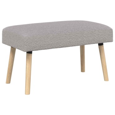 vidaXL παγκάκι Μονόχρωμο Ανοιχτό γκρι 80x40x46cm Μπουκλέ